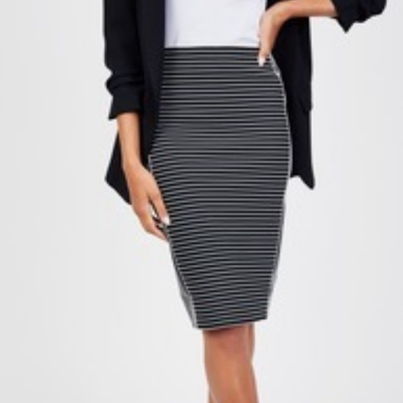 Max Studio striped stretch pencil skirt - Picture 1 of 5